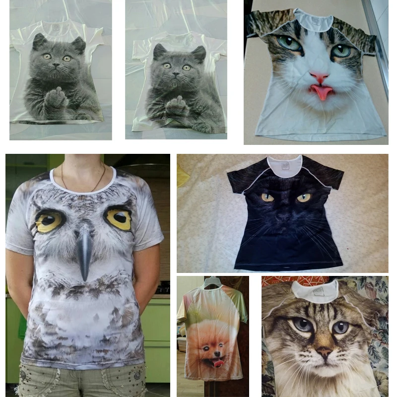 

FORUDESIGNS Ragdoll 3D Cat Prints Women T Shirts Fashion Brand Designer Slim Elasticity Summer Short Girls Tops Tees Wholesale