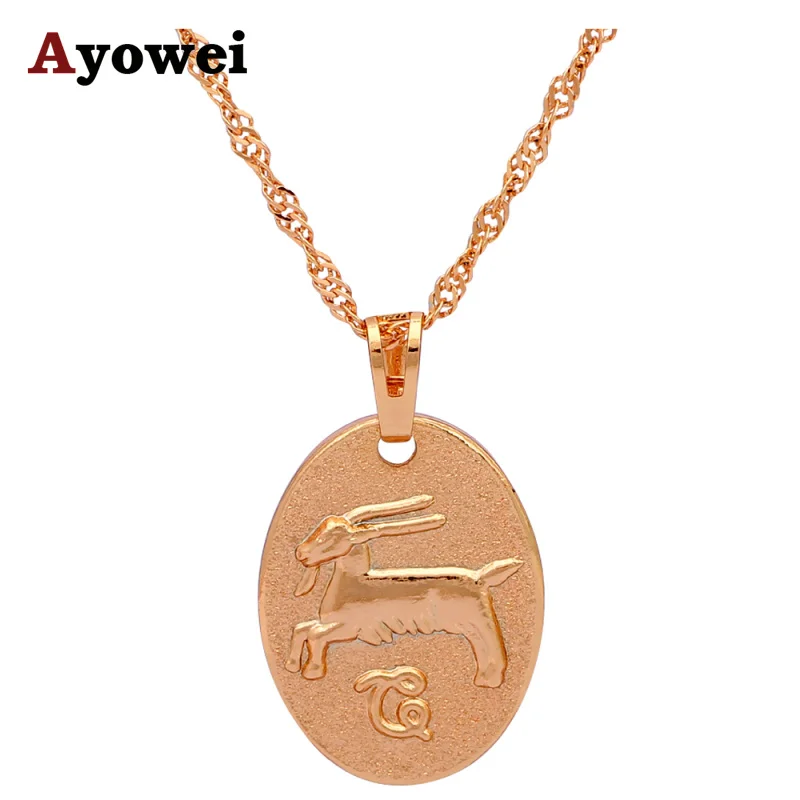 Statement Necklaces &amp Pendants Virgo Design 12 Constellation gold tone Health Nickel Lead free Fashion Jewelry LN545A | Украшения и