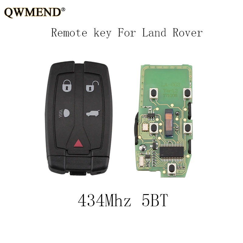QWMEND 3 шт. * 5BT 433 МГц умный дистанционный брелок без ключа для Freelander Land Rover LR2 2008 2009 2010