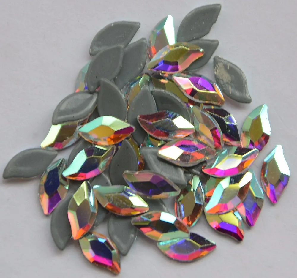 АААА+ Best качество 4x8 мм Diamond Leaf Crystal Clear AB DMC исправление горный хрусталь более блестящими супер ярким исправления гладить на Камни