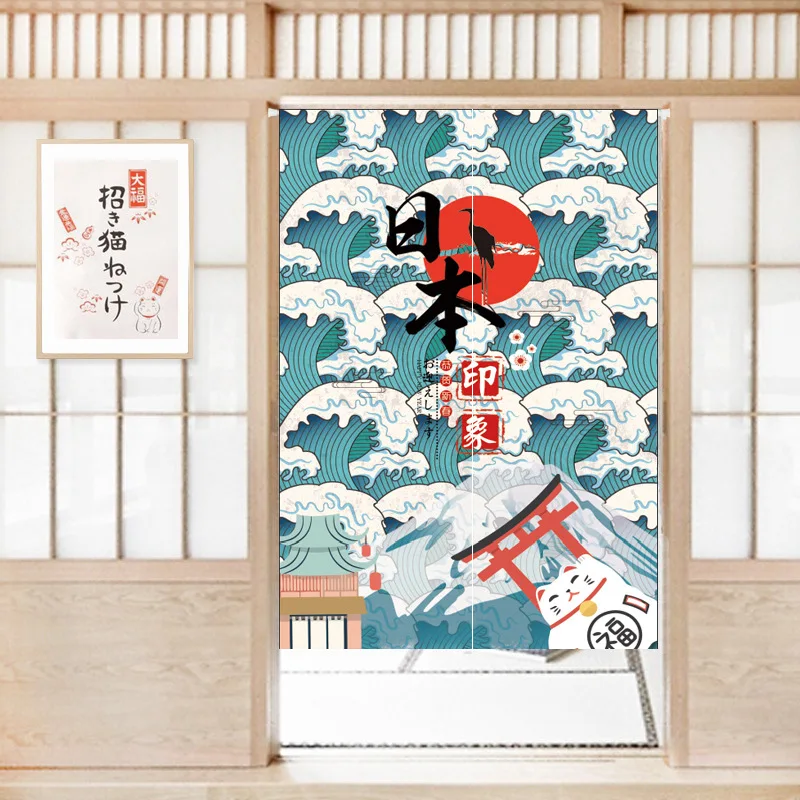 Японские занавески для дверей Ukiyo e полузанавески с перегородками гостиной