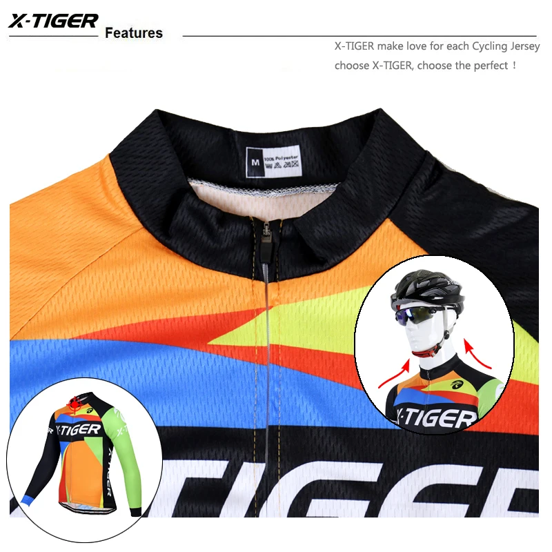 X-Tiger зимняя флисовая Pro велосипедная Майка набор Монтажная велосипедная одежда Ropa Ciclismo гоночная велосипедная одежда комплект