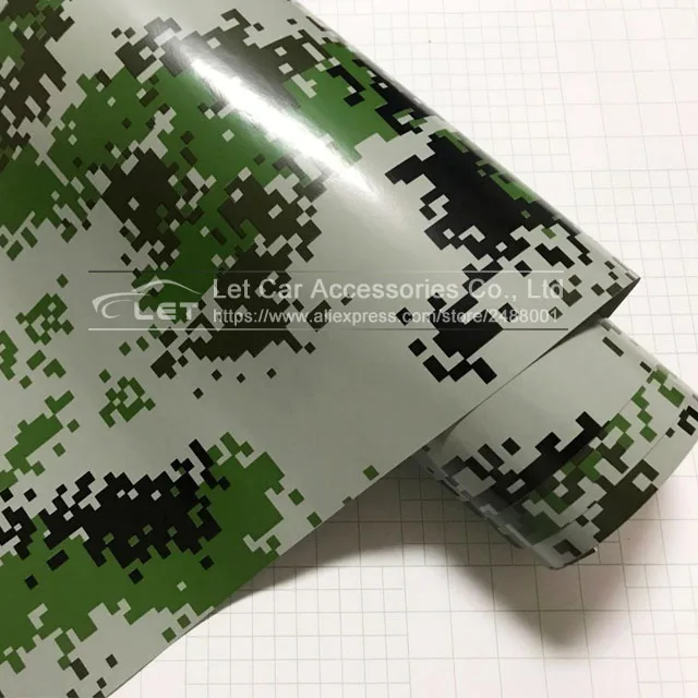 

car styling Digital green Camo Vinyl Wrap Car Motorcycle Decal Phone Laptop DIY Styling Camouflage Sticker Film Sheet