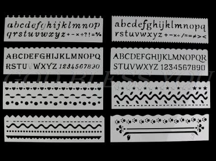 7 8 шт./компл. дети Пластик рисунок шаблонные линейки Трафареты DIY живопись "сделай сам" для изготовления школьных принадлежностей инструменты ремесло - Цвет: 7