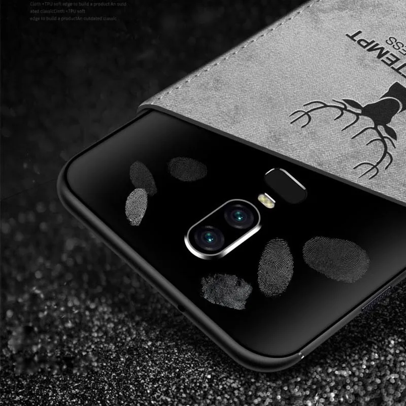 Ultra Slim Fabric Texture Soft TPU 3D Deer Print Cloth Pattern Cover For OnePlus One Plus 5 5T 6 6T Protective Phone Case Funda |
