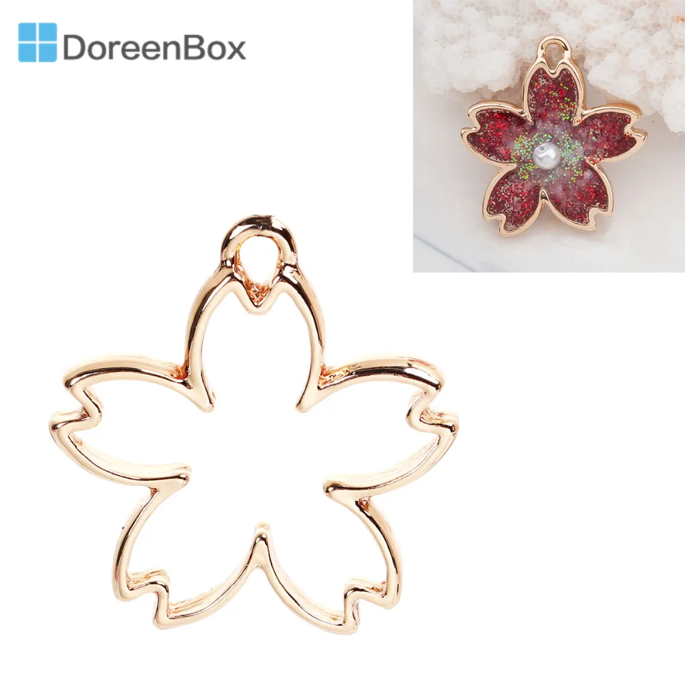 Doreen Box золотистого цвета на основе цинка сплав открытая спина ободок Сакура