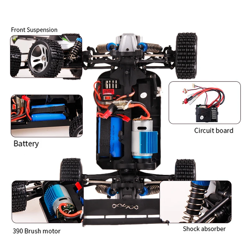 JJRC Радиоуправляемый автомобиль 1:18 Электрический 2 4G 4WD 40 км/ч дистанционное