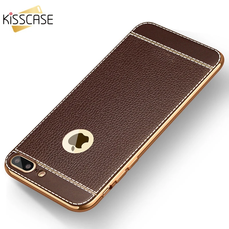 Чехол KISSCASE из мягкого ТПУ личи для iPhone X 10 чехол телефона 8 7 Plus 6 6s 5 5S SE задняя