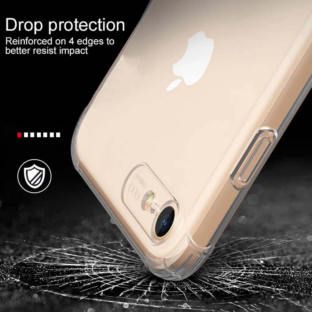 NYFundas чехол для телефона iphone 8plus 7 8 6 6s plus X 360 градусов Защита прозрачный