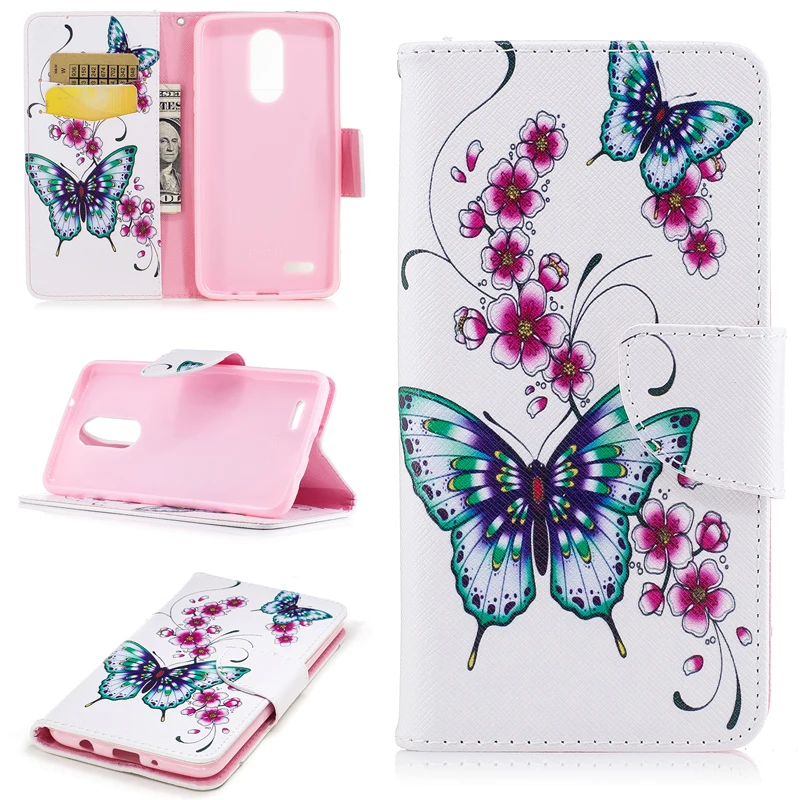 Новые чехлы из искусственной кожи с цветным рисунком для LG K8(2017) LV3 X300 LGX240H