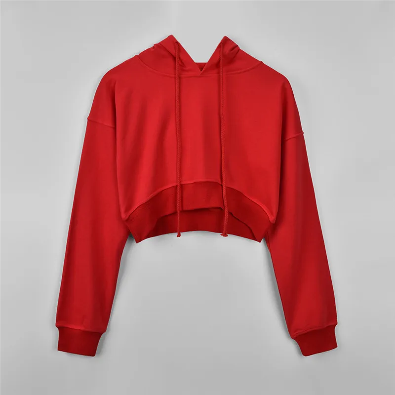 Hoodies Sweatshirt Women Harajuku Streetwear Crop Top Hoodie Fall 2018 Autumn Clothes Female Cotton Sweatshirts Женская одежда
