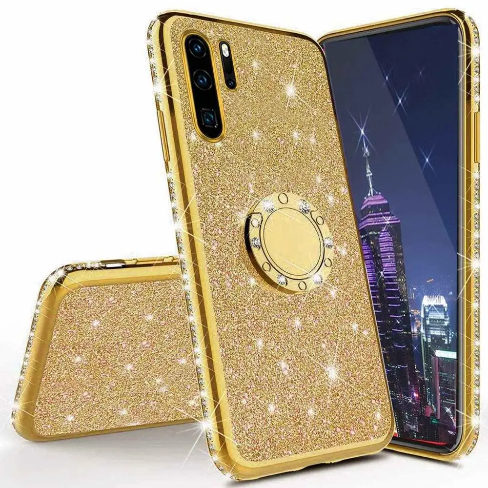 Золотой Алмазный чехол для huawei P30 P20 P10 Pro Lite чехол для huawei mate 20 10 30 Pro Lite 20 X Honor 10 lite 8X 7X 9X блестящий чехол - Цвет: Золотой