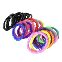 5pcslot women elastic hair bands rubber hairband telephone wire rope hair band girls hair accessories