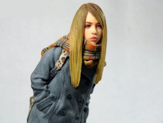 Масштаб 1/20 Неокрашенная фигурка из смолы кампус для девочек 80 мм|resin figure|figure resinresin