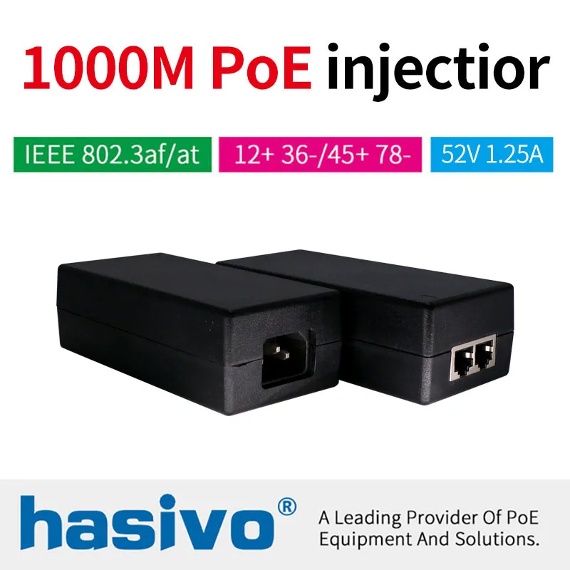 48 Вт 65 POE адаптер гигабитный инжектор Ethernet мощность для IP камеры телефона