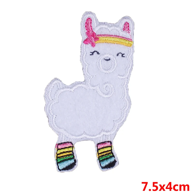 BR3943 Prajna DIY Вышитые нашивки для одежды Железный патч Мультфильм Альпака аппликация значок кактус милый Parches аксессуары для одежды F - Цвет: BR3943