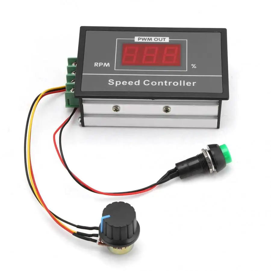 Регулируемый контроллер двигателя DC 6 60V 12V 24V 36V 48V 30A PWM скорости Start Stop
