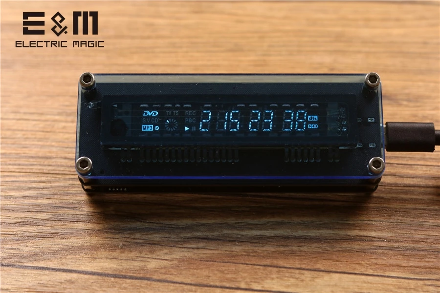 Цифровые мини часы с дисплеем VFD музыкальный уровень USB электронные вакуумный