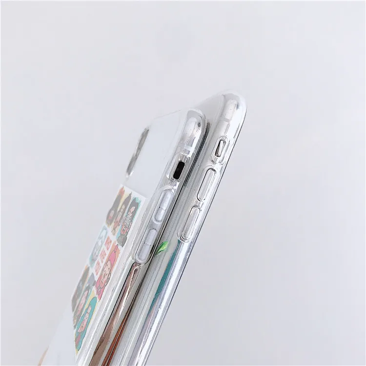 Funny Art illustration Korean Phone Case For iPhone X Xs XR XSmax 7 Puls 6 6S 8 Cases Soft TPU Clear Transparent Cover |