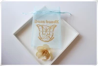 customized logo organza gift bag organza pouch organza drawstring bags wedding jewelry packaging
