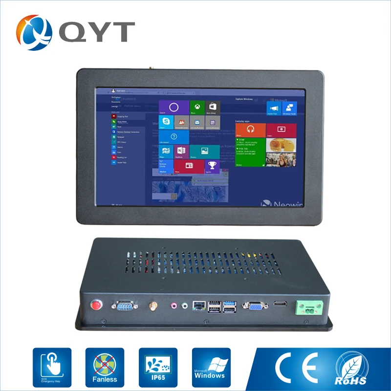 11 6 ''промышленный сенсорный ПК Intel j1900 2 0 ГГц win7/8/10 4G DDR3 32G SSD встроенные