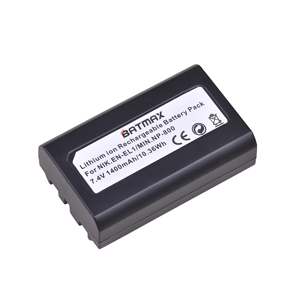 Batmax 1400 мА/ч, EN-EL1 ENEL1, запасная батарея, батарея для Nikon Coolpix 500 775 880 885 990 995 4300 4500 4800 5000 5400 5700 8700