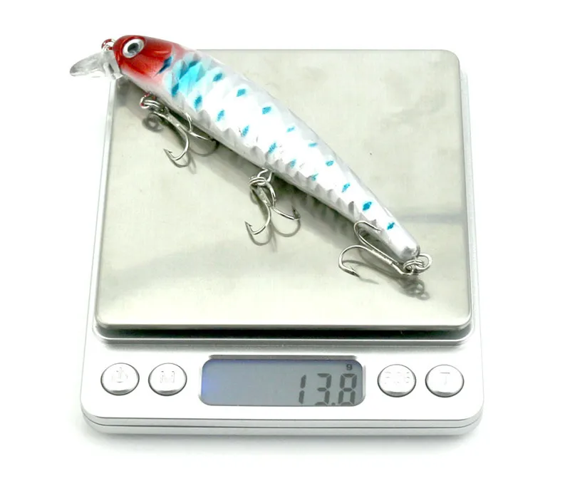 

6pcs 12cm/13.8g 4# hook Fishing Lure Saltwater Bionic Bait Minnow Crankbaits baits Sea Ice Raft Fishing Swimming Depth 0.9-2.2m