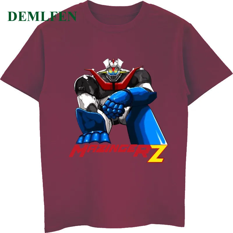 Мужская хлопковая футболка с коротким рукавом и круглым вырезом Mazinger Z