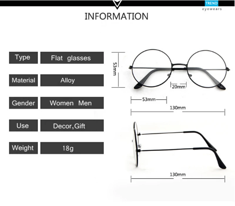 1 шт. круглые плоские очки в стиле ретро для новорожденных реквизит фотосъемки