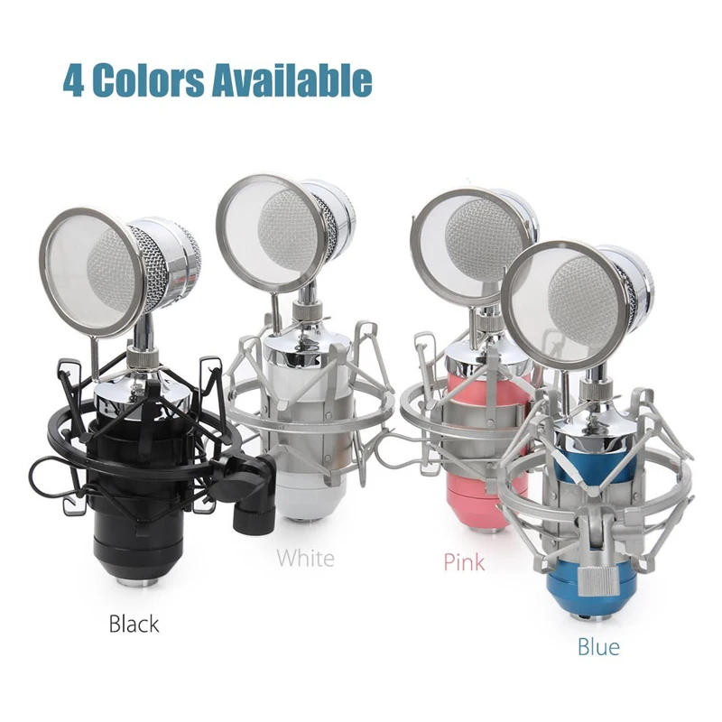 BM-8000 Professional Sound Studio Recording Condenser Wired Microphone With 3.5mm Plug Stand Holder Pop Filter for KTV (art.: 79e0ba421) - 79e0ba421