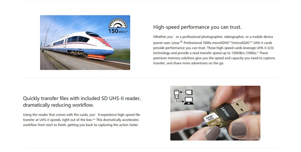 Lexar 1000x Micro SD карта 32 Гб 64 Гб 128 Class10 150 МБ/с. памяти tf кард-ридер для беспилотная спортивная видеокамера планшет ноутбук смартфон
