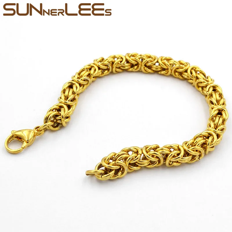 SUNNERLEES ювелирные изделия браслет из нержавеющей стали 6 мм 8 Серебряный цвет