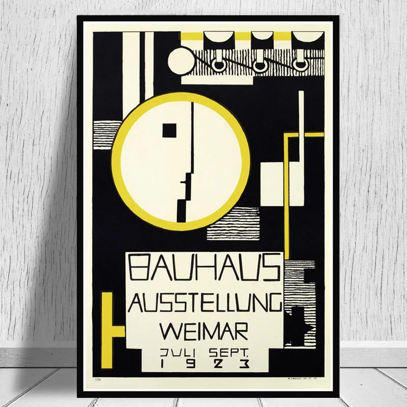 0003 Постеры и принты Bauhaus Ausstellung 1923 Weimer выставочный плакат настенная художественная картина холст живопись для комнаты домашний декор - Цвет: 0003