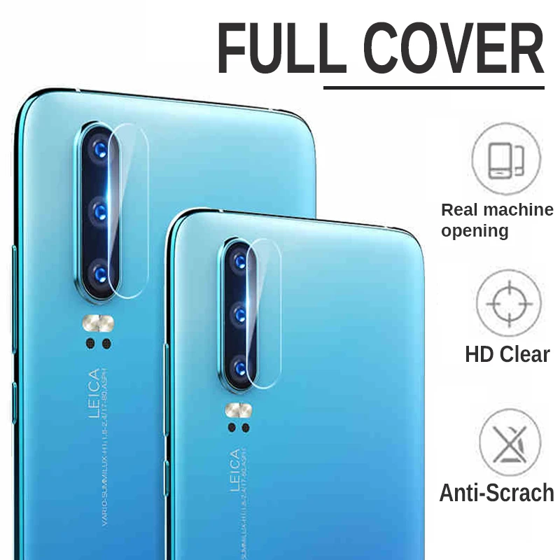 2 в 1 Защитное стекло для Huawei P30 полное покрытие защита экрана камеры Защитная