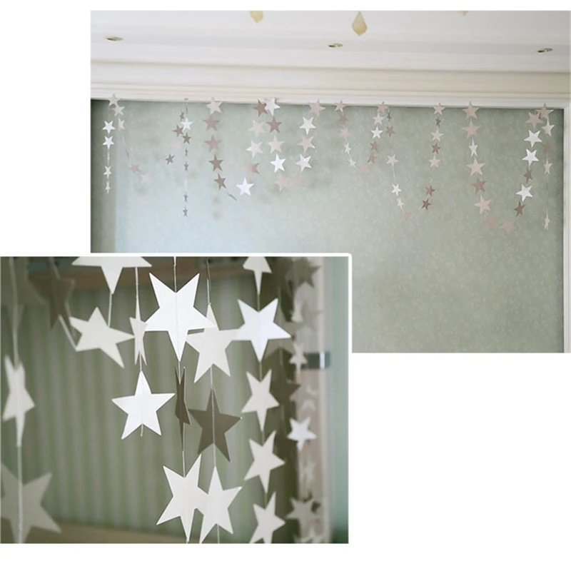 Гирлянда с блестками и звездами 4 м|props photobooth|props decorationprops wedding |