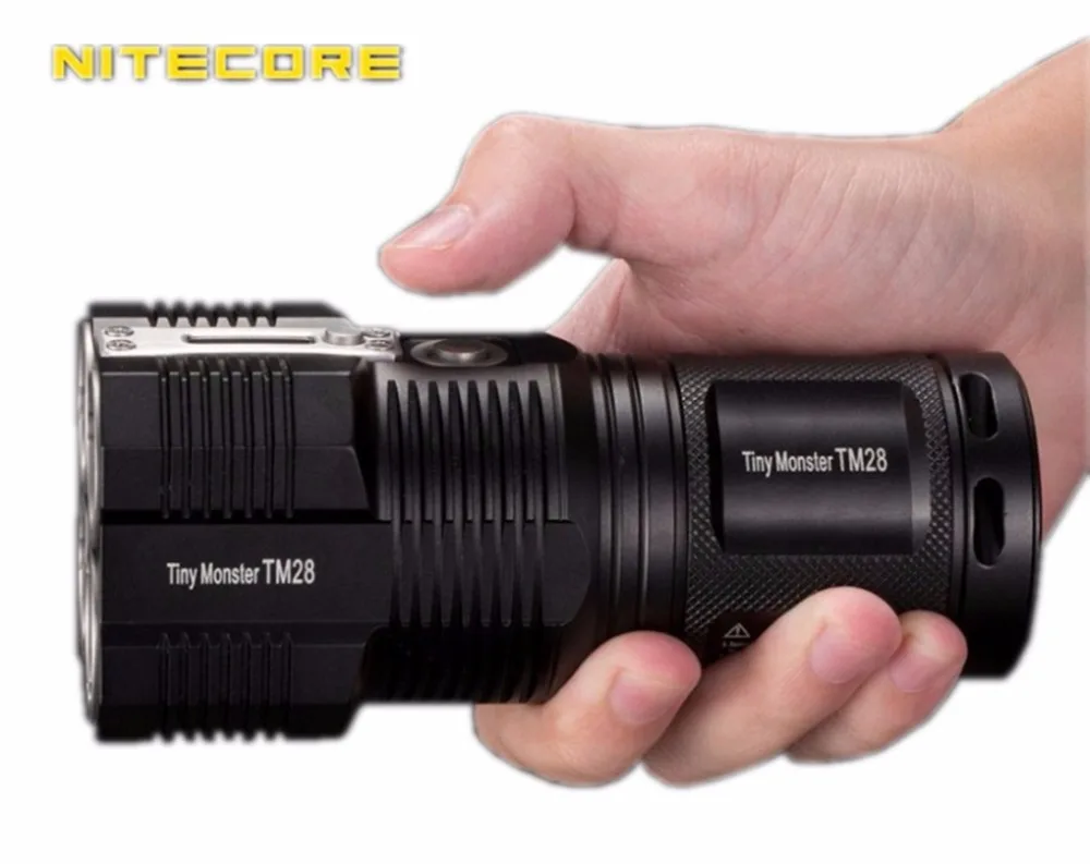 NITECORE TM28 перезаряжаемый фонарик 4 * CREE XHP35 HI LED Макс. 6000лм дальность луча 655 метров