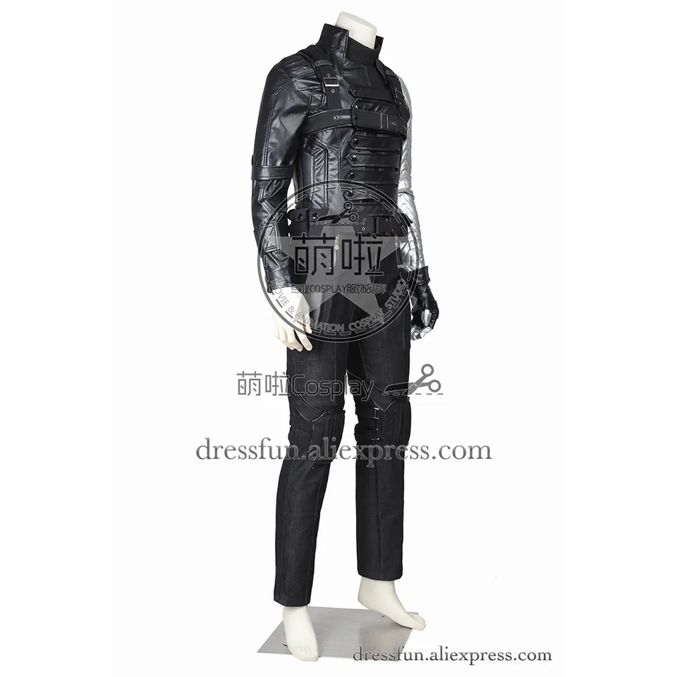 Костюм для косплея Капитан Америка 2 зимний солдат Bucky Barnes синяя куртка комплекты