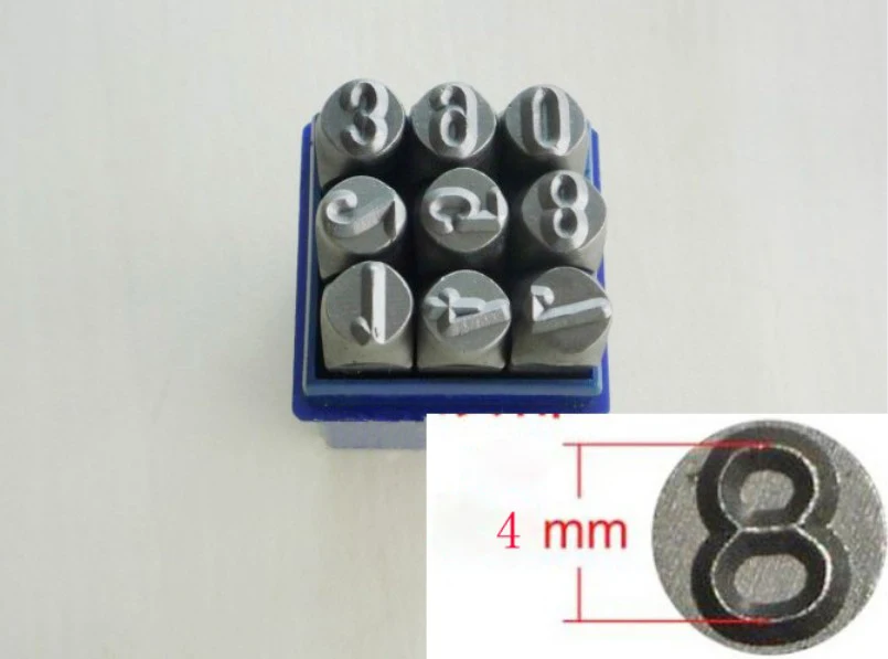 2014 4 мм цифра 0-8 штамповка mandrel stick bur bit набор 9 штук форма для изготовления