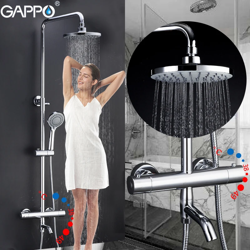 Gappo набор сантехники термостатический латунный смеситель для душа ванна