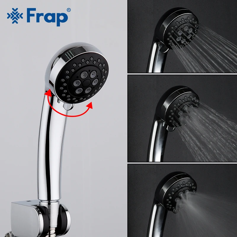 Frap Black Bathroom Shower Brass Chrome Wall Mounted Faucet Head sets black bath shower mixer bathtub faucet F3242 | Обустройство