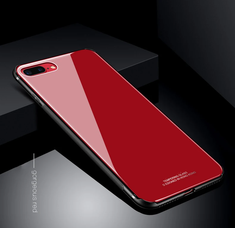 Чехол из закаленного стекла MAKAVO для iPhone XS Max 8 Plus 7 X, роскошный гибридный чехол на заднюю панель, противоударный жесткий чехол для iPhone8 XR