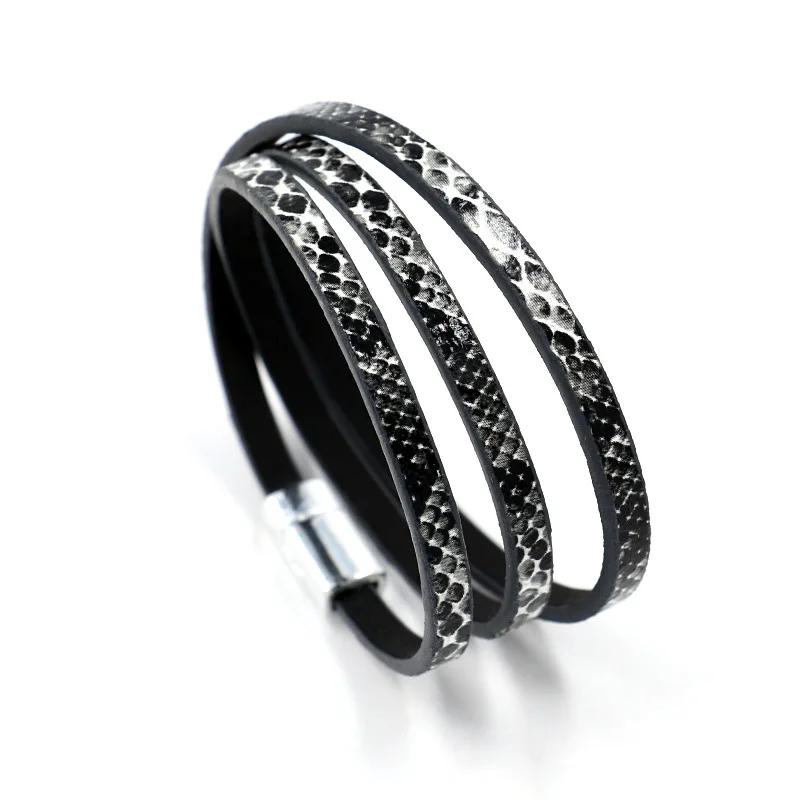 Кожаный браслет с резиновой пленкой зимний кожаный женские Украшения|jewelry