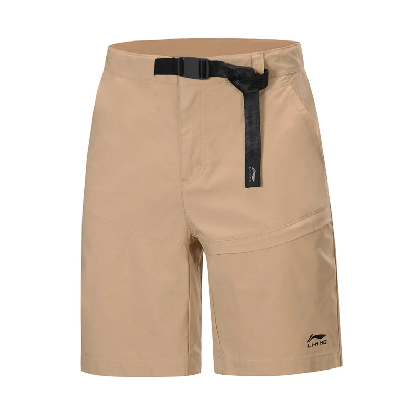 Li Ning мужские трендовые спортивные шорты из дышащего хлопка с регулируемой талией