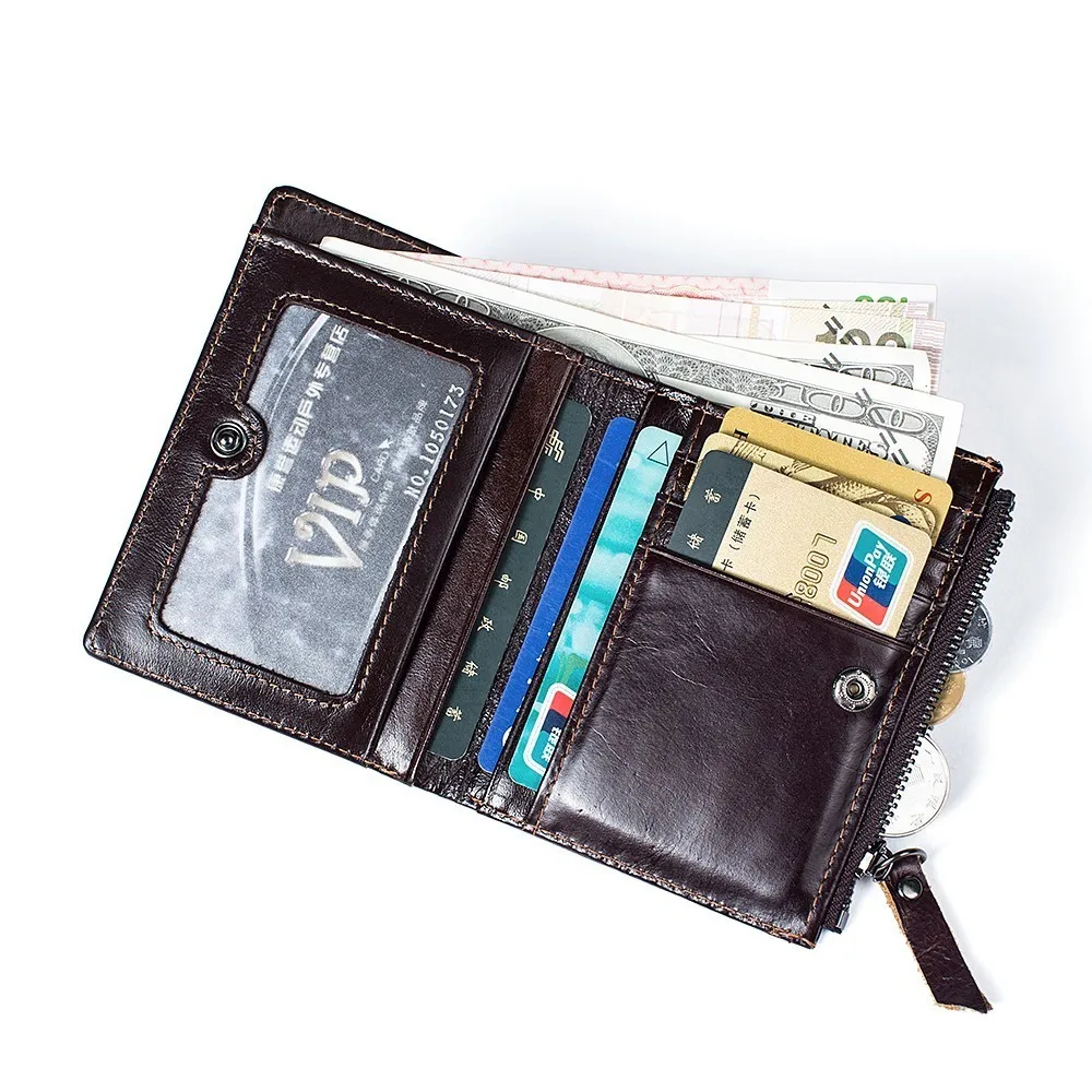

2018 New Short Purse Men Wallet Genuine Cow Leather Wallet Credit Card Holder Mlae Purse Man Coin Purse Document Holder Hotsale