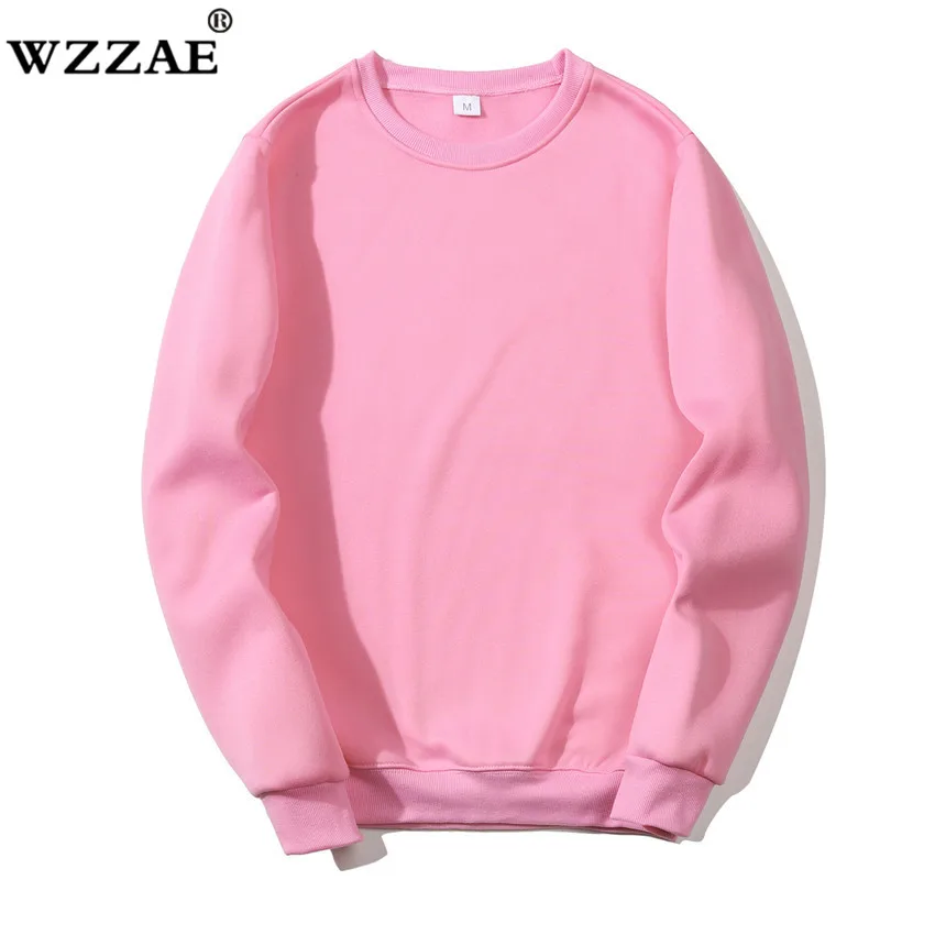 Pink Однотонные свитшоты новые весенние осенние модные толстовки мужские большие размеры теплые флисовые пальто мужские брендовые хип-хоп толстовки свитшоты - Цвет: Pink