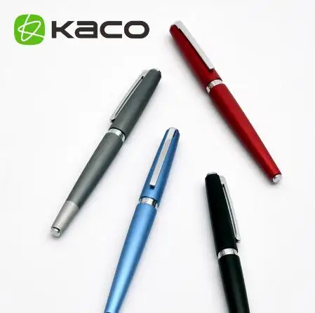 Роскошная Металлическая Ручка роллер с серебряным зажимом KACO BALANCE Черные чернила