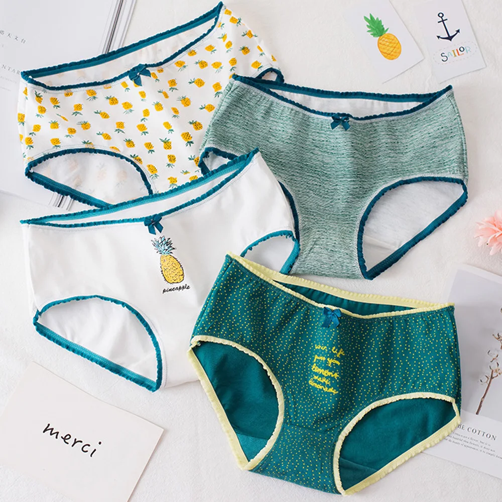 La MaxPa Summer women's panties cotton briefs mango print underwear lady autumn winter panty female sex lingerie underpants k174 | Женская