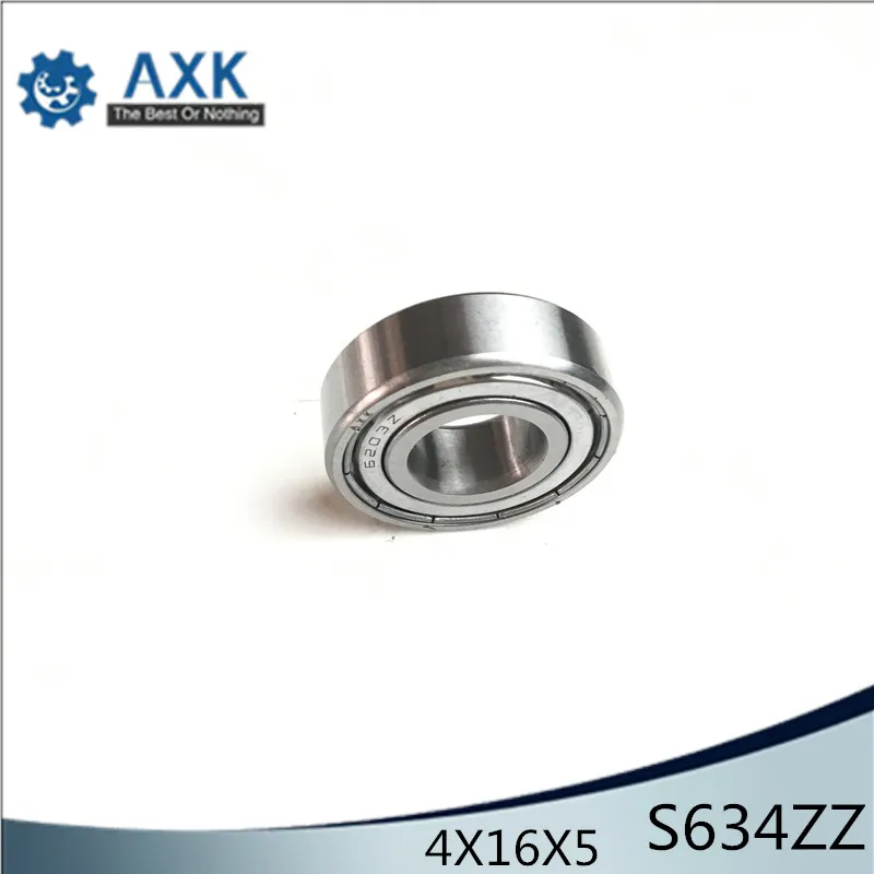 S634ZZ 634ZZ 634RS подшипник 4*16*5 мм (10 шт.) ABEC 1 Класс 634 Z Нержавеющая сталь миниатюрный S634