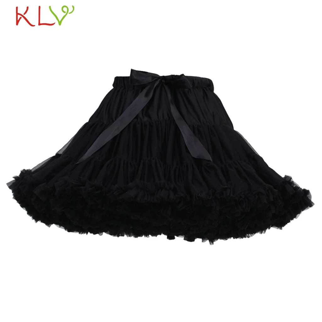 L Женская Пышная юбка-пачка Rok Dames, синяя, белая, из тюля, для взрослых, Сексуальная мини-юбка, высокая Империя, Faldas Mujer Moda De Verano 18Jan16 - Цвет: L