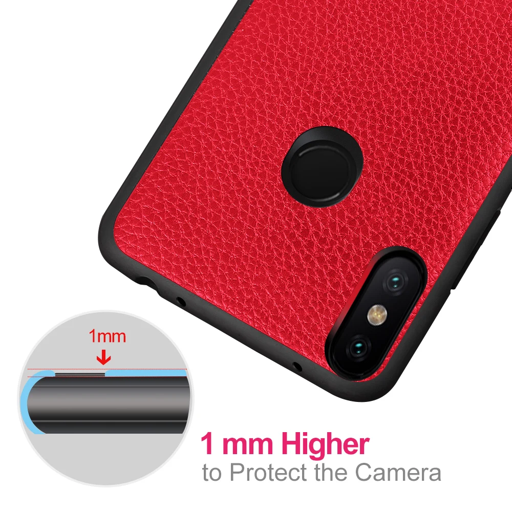 

MOFi for Redmi Note 6 Pro Case Back Cover for Xiaomi Redmi Note 6 Pro Case PU Protective Phone Case for Xiaomi Shockproof